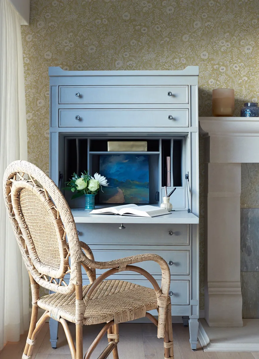 York Chesapeake Agathon Floral wallpaper styled interior