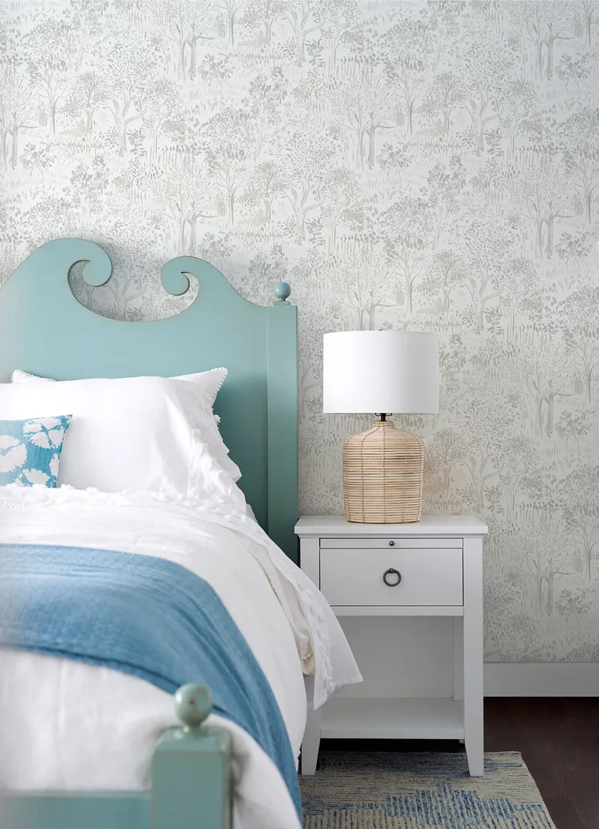 York Chesapeake Walden Forest wallpaper styled interior