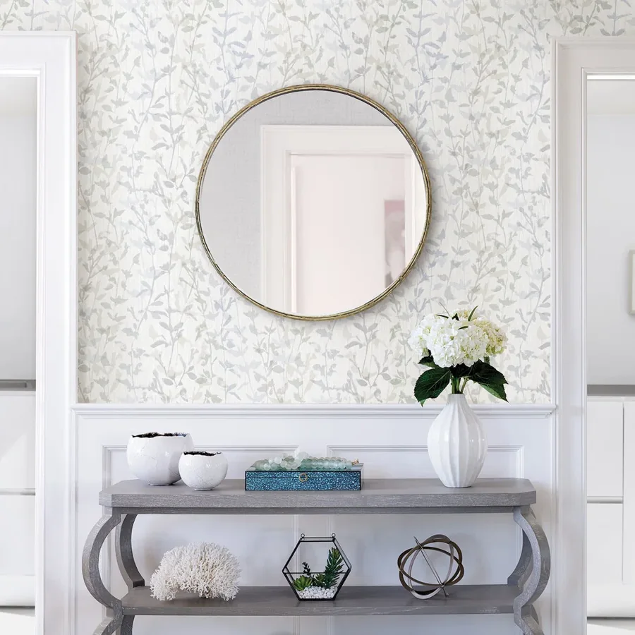 York Thea Floral Trail wallpaper styled interior