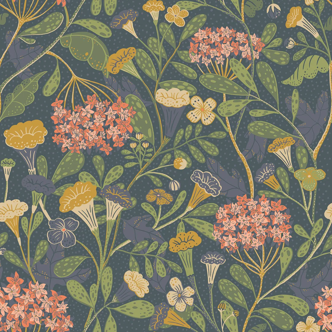 York Hybbe wallpaper pattern detail