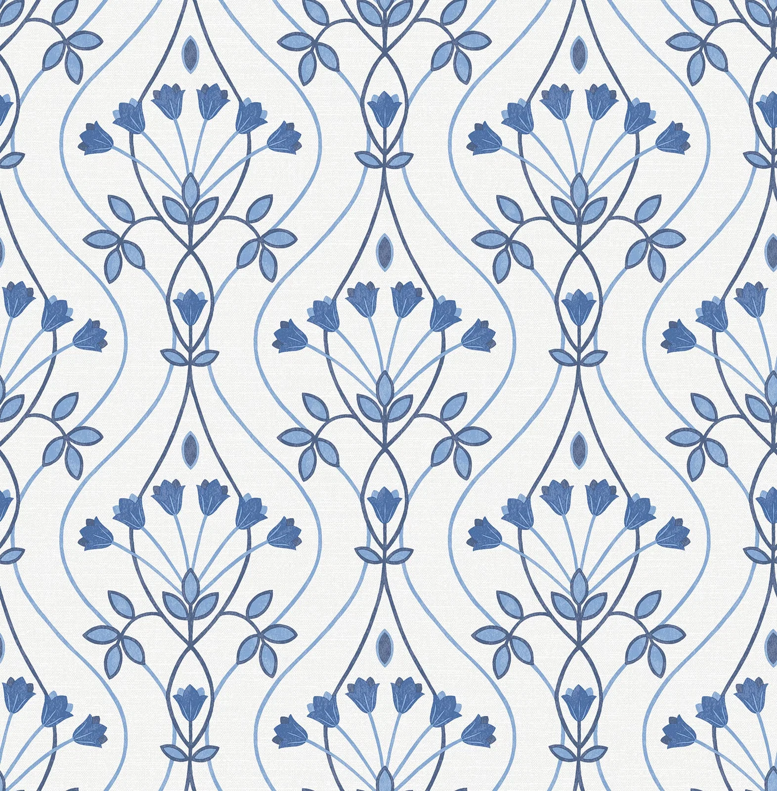 York Dard Tulip Ogee wallpaper pattern detail