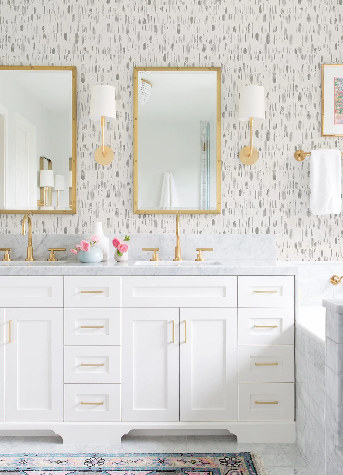 York Dwell Brushstrokes wallpaper pattern detail