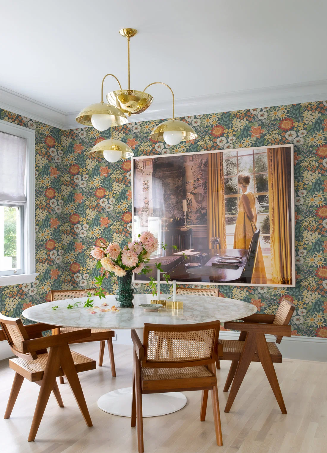 York Karina Wildflower Garden wallpaper pattern detail