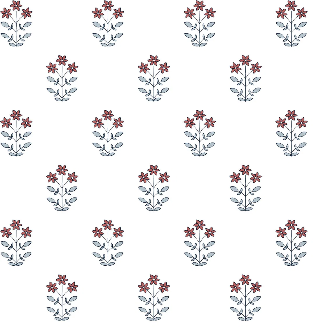 York Kit Floral wallpaper pattern detail