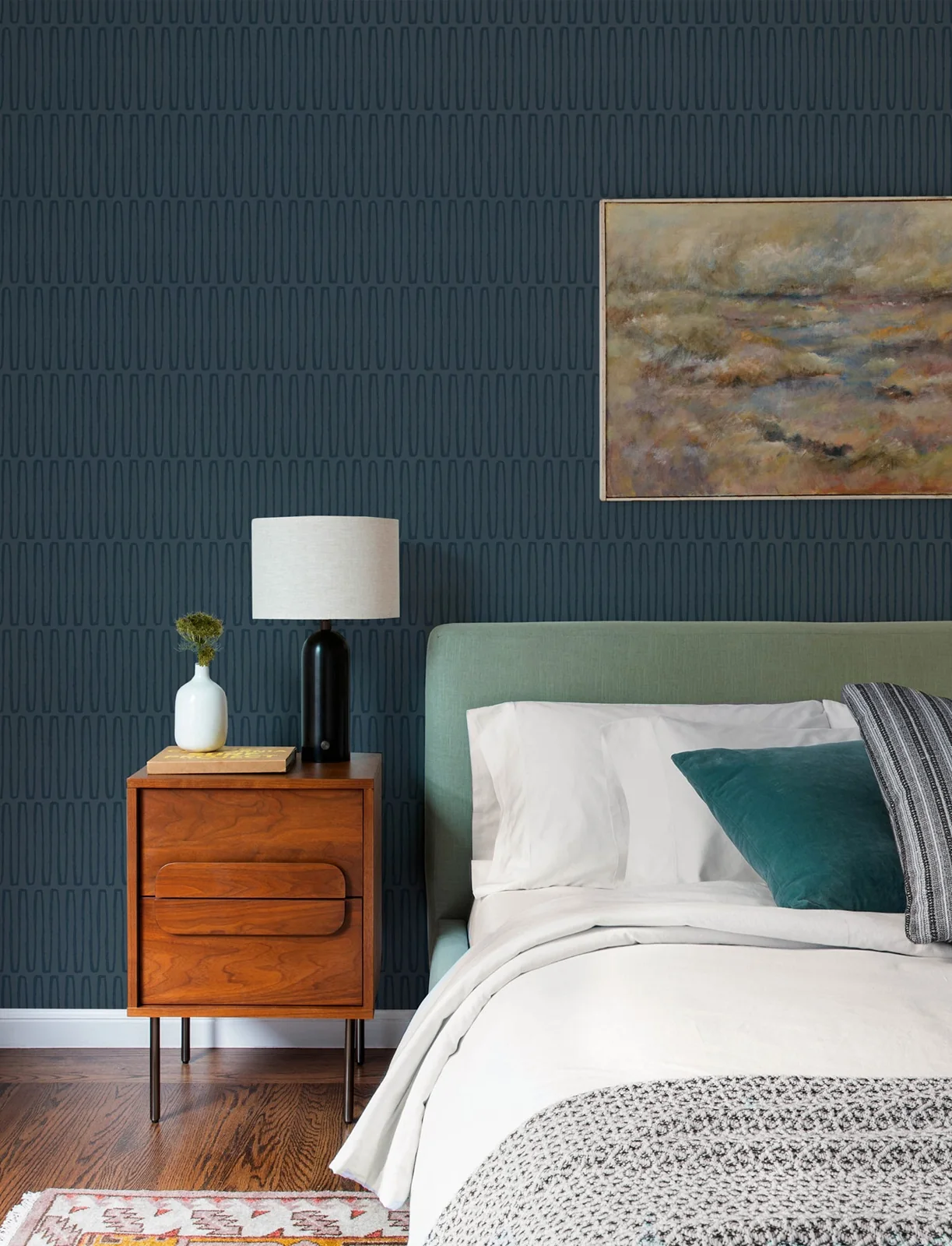 York Lars Retro Wave wallpaper pattern detail