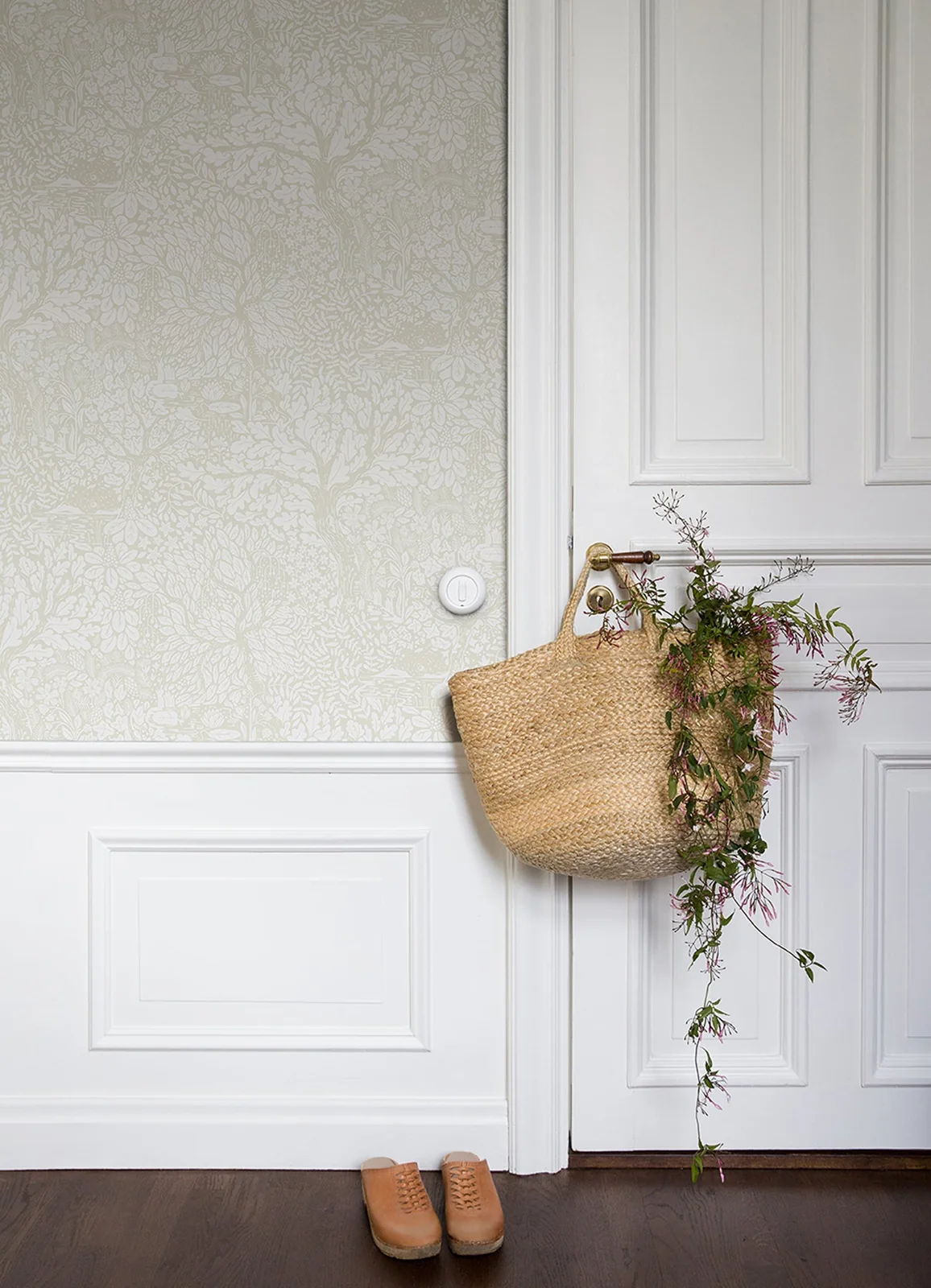 York Olle Forest Sanctuary wallpaper styled interior