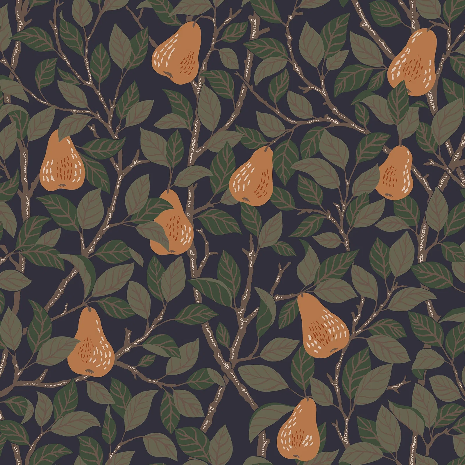 York Pirum Pear wallpaper pattern detail
