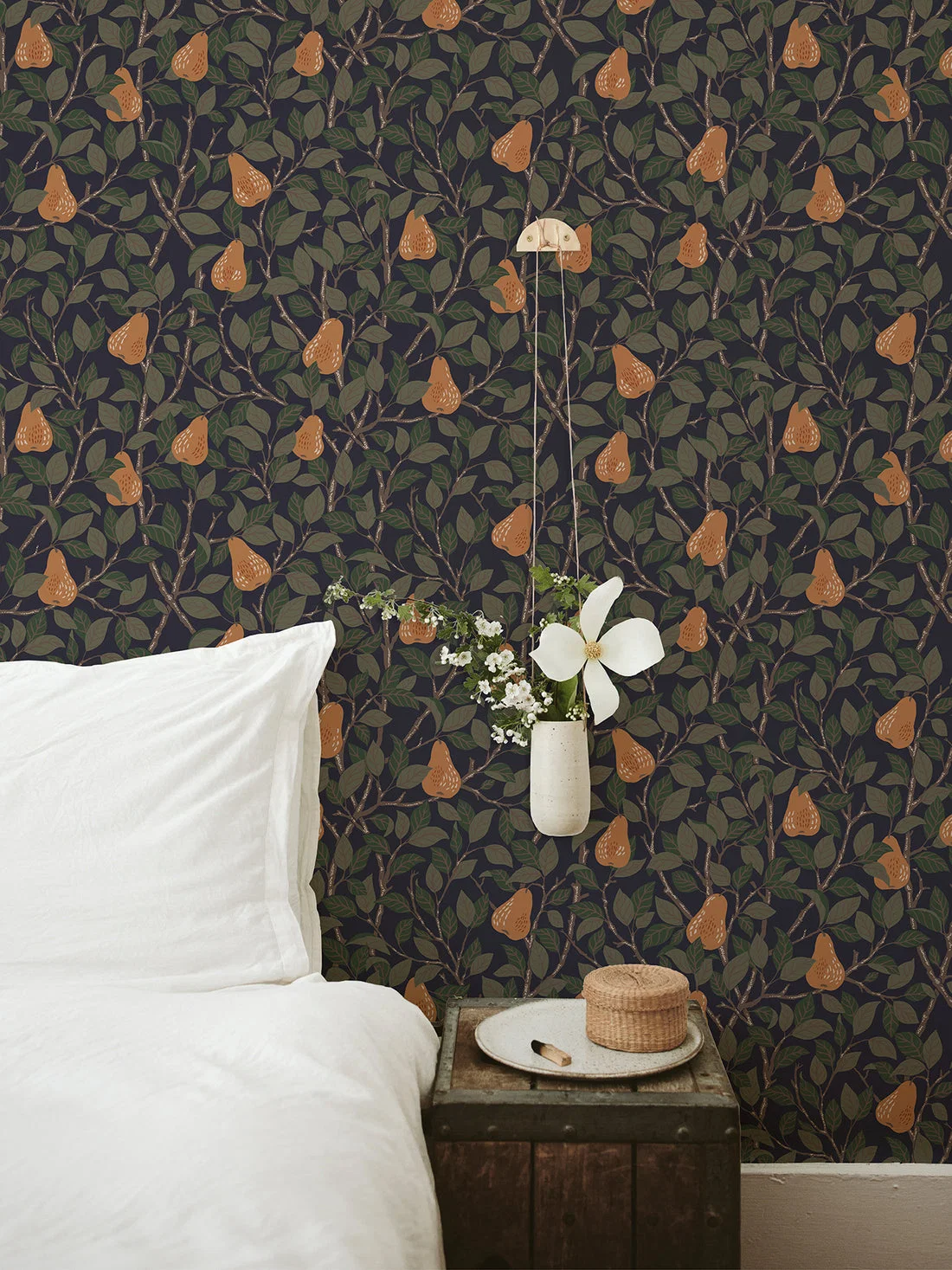 York Pirum Pear wallpaper pattern detail