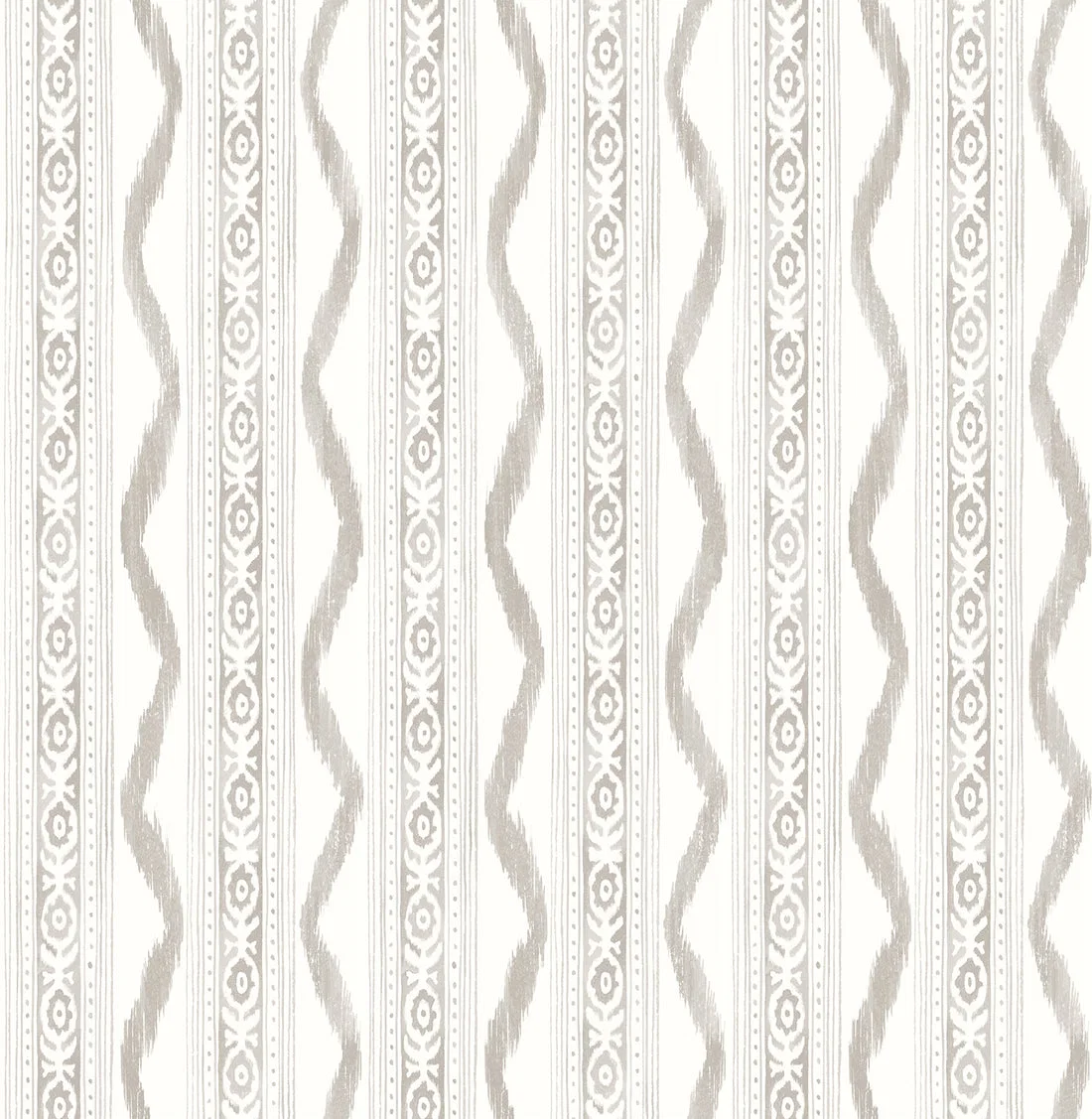 York Rhys IKAT Stripe wallpaper pattern detail