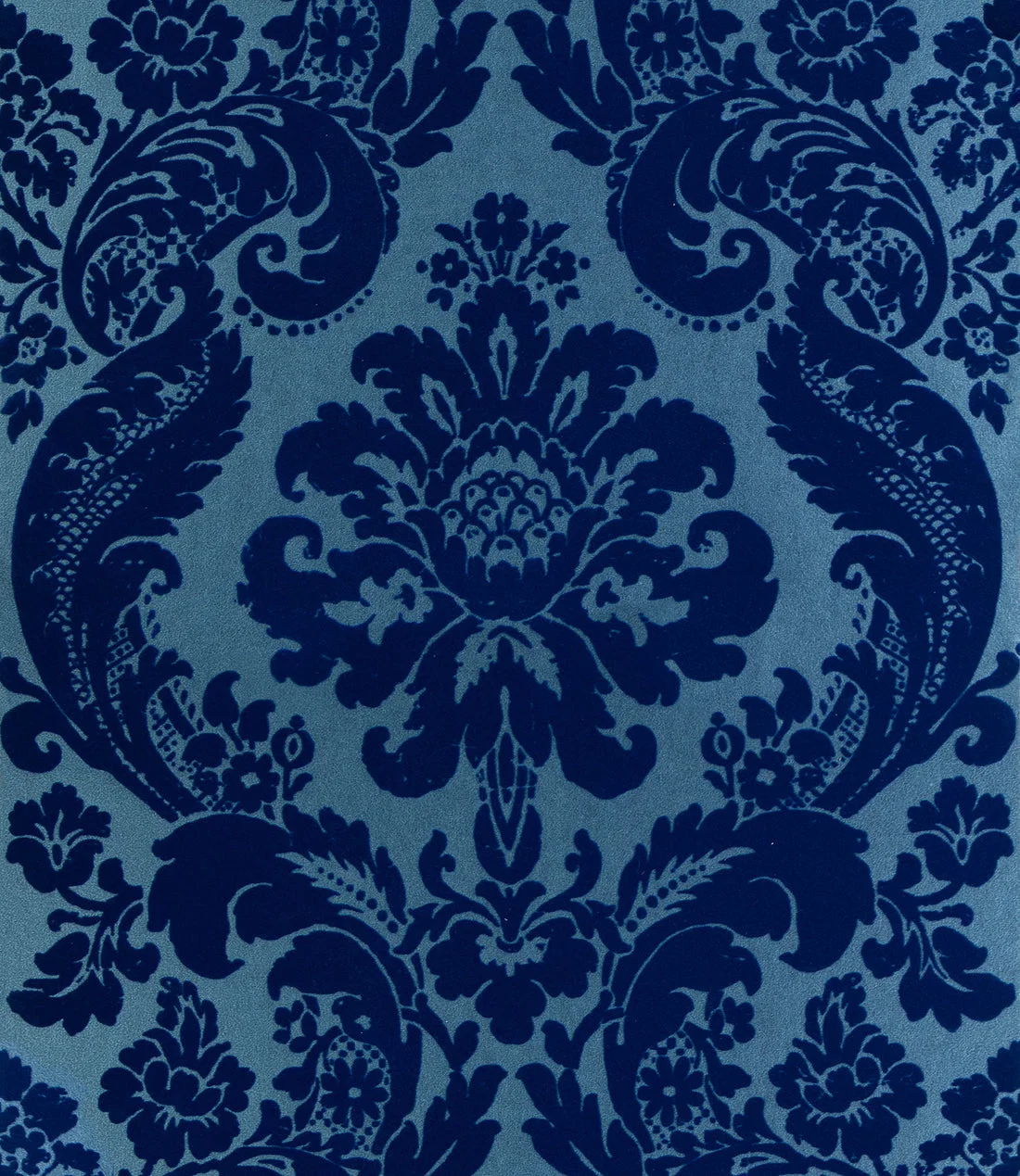 York Shadow Flocked Damask wallpaper pattern detail