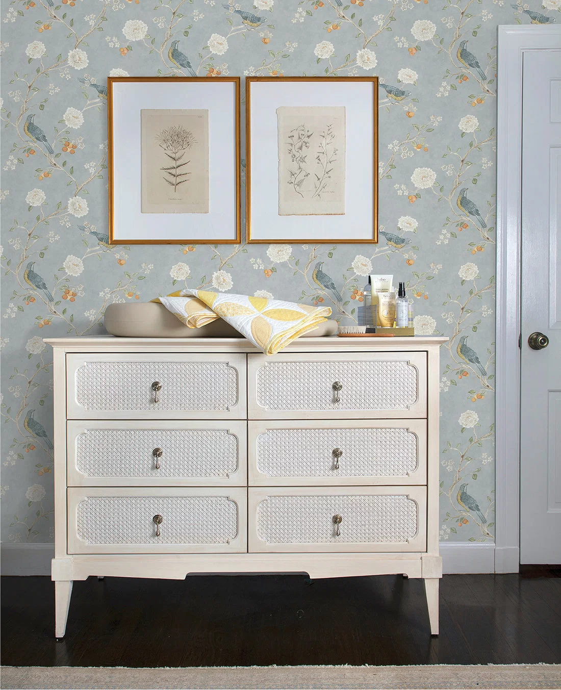 York Wellesley Chinoiserie wallpaper styled interior